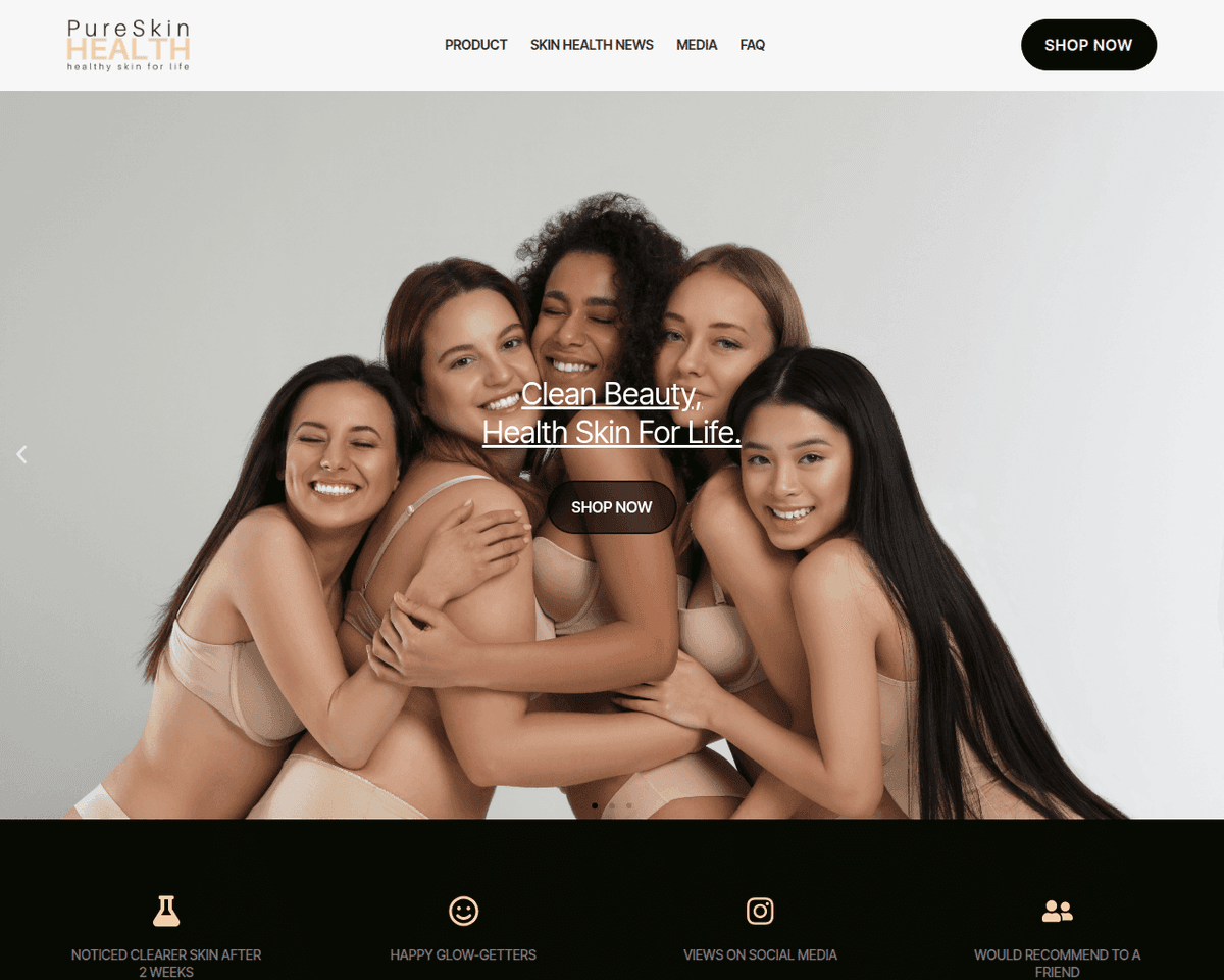 Sommer Skin Health - Pure Skincare Website E-Commerce