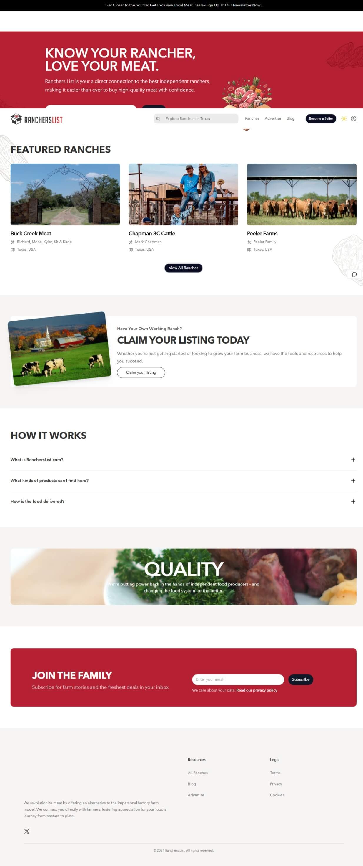 RanchersList - Premium Grass-Fed Beef, Wagyu, Organic Meats from Local Producers