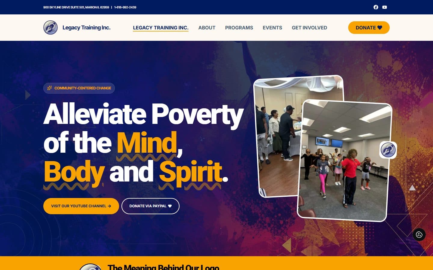 Legacy Training Inc. homepage: alleviate poverty of the mind, body and spirit