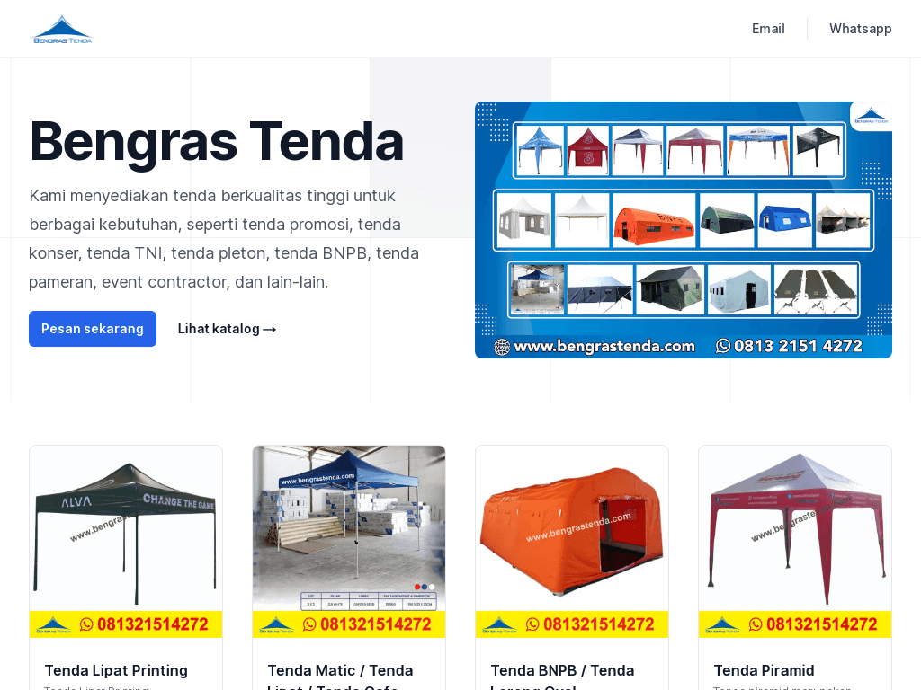 Bengras Tenda Bandung - Tent Manufacturer and Supplier