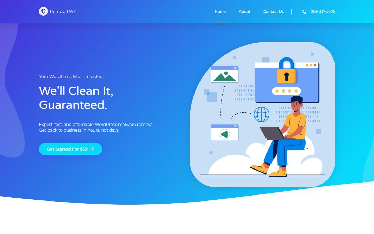 Removal WP homepage: we'll clean it, guaranteed