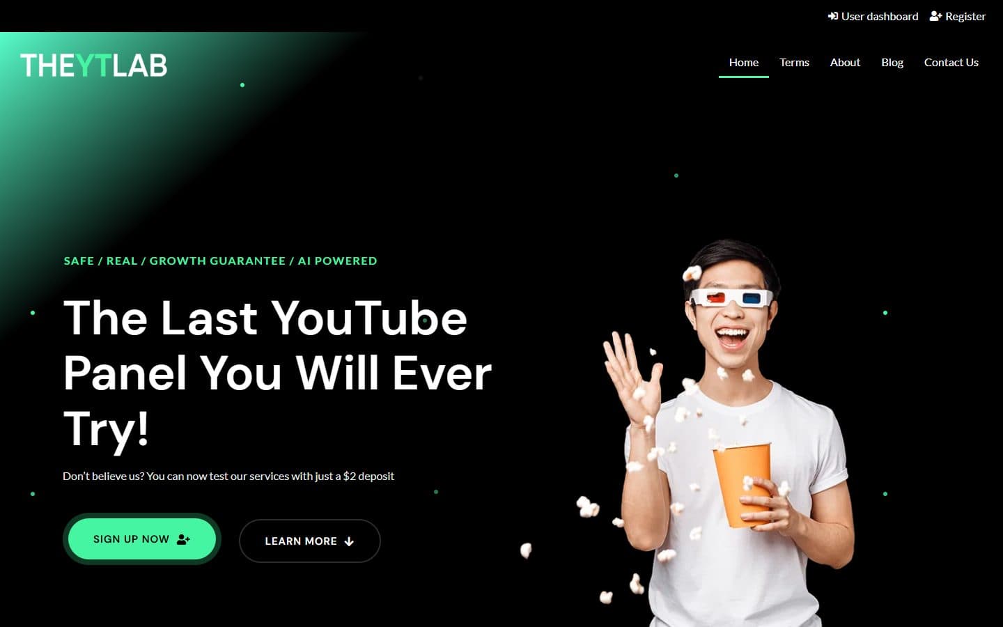 TheYTLab homepage: the last YouTube panel you will ever try